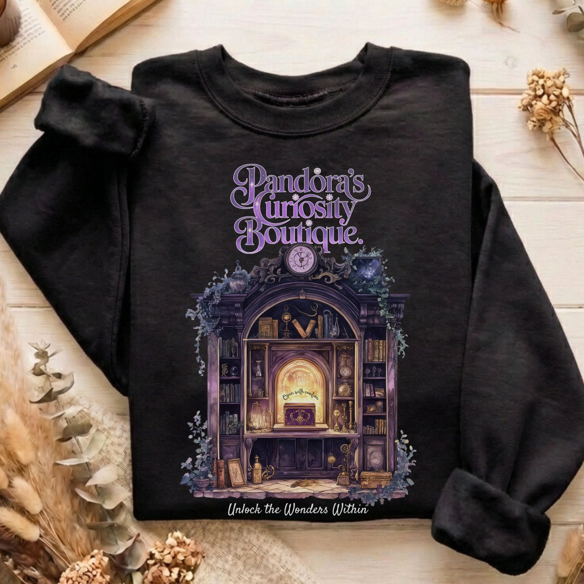 Sweatshirt Black / S Pandora's Curiosity Boutique Sweatshirt The Mystic Eden