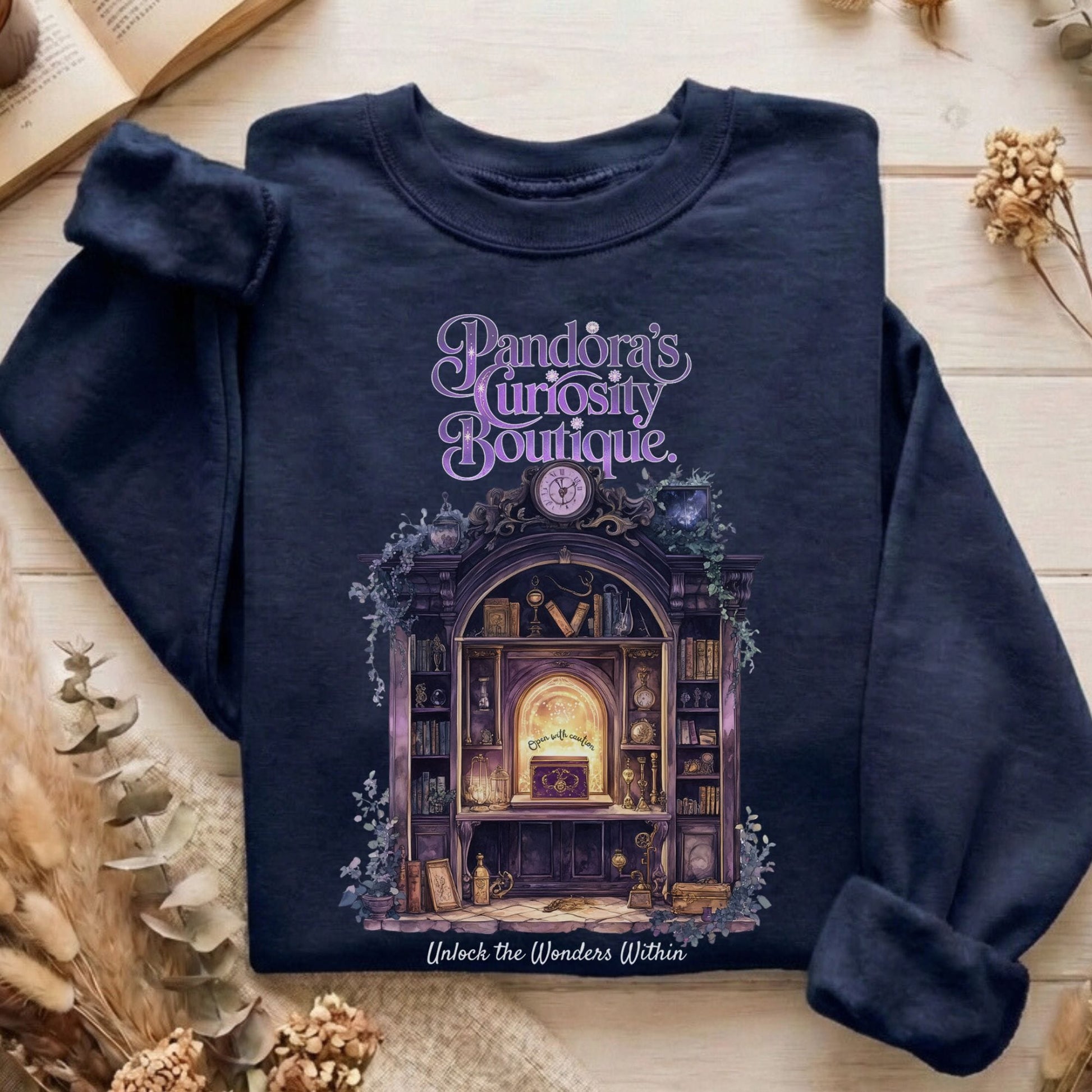 Sweatshirt Navy / S Pandora's Curiosity Boutique Sweatshirt The Mystic Eden