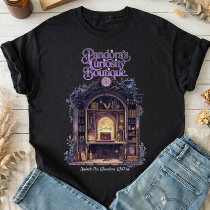 T-Shirts Black / S Pandora's Curiosity Boutique T-Shirt The Mystic Eden