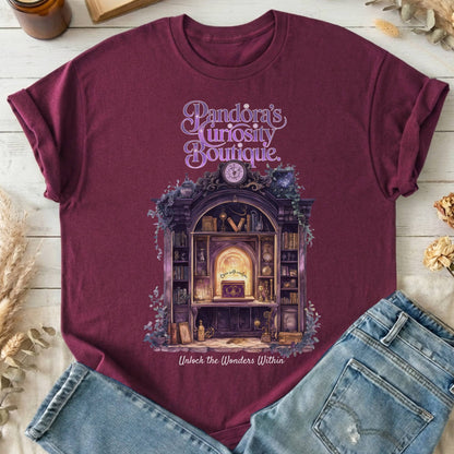 T-Shirts Maroon / S Pandora's Curiosity Boutique T-Shirt The Mystic Eden