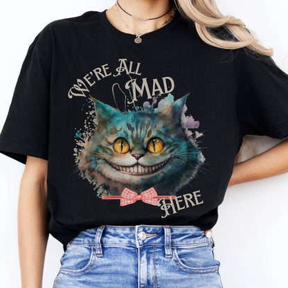 T-Shirt We're All Mad Here Cheshire Cat T-Shirt The Mystic Eden
