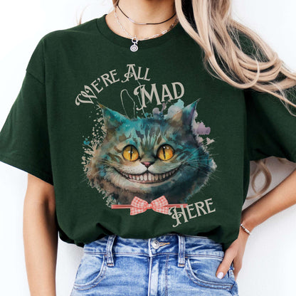 T-Shirt We're All Mad Here Cheshire Cat T-Shirt The Mystic Eden