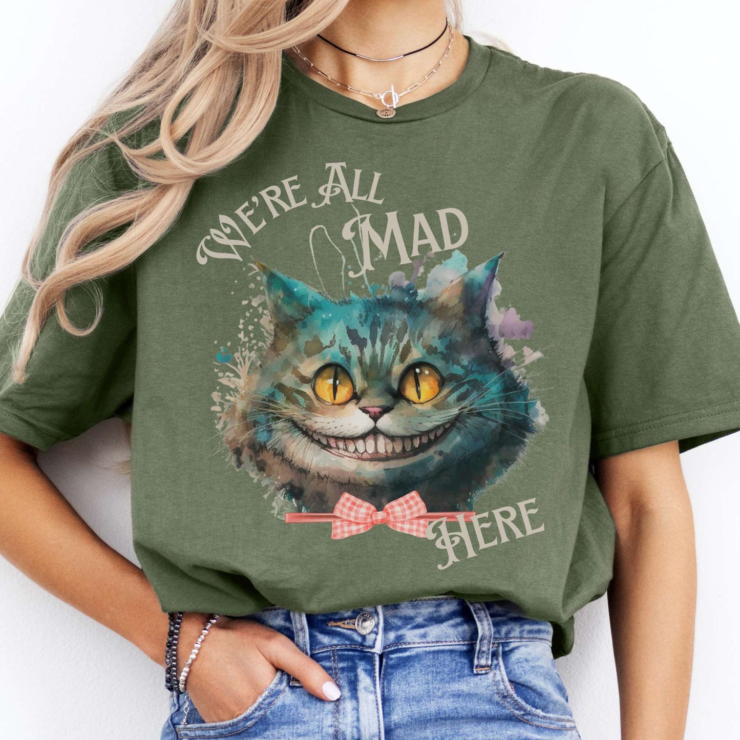 T-Shirt We're All Mad Here Cheshire Cat T-Shirt The Mystic Eden