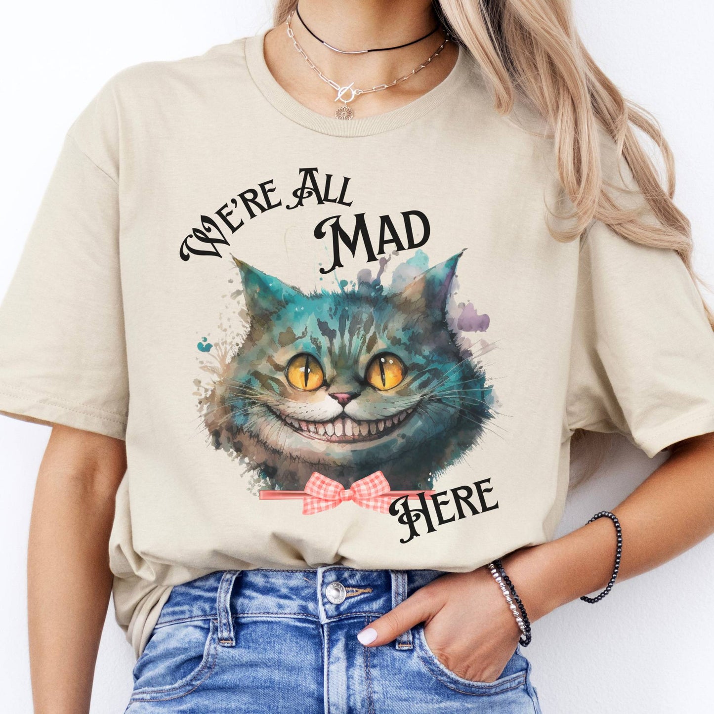 T-Shirt We're All Mad Here Cheshire Cat T-Shirt The Mystic Eden