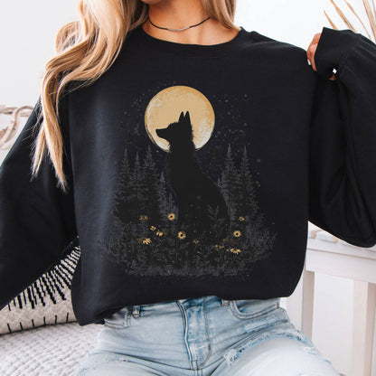 Sweatshirt Mystical Moonlit Fox Sweatshirt The Mystic Eden