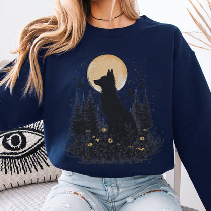 Sweatshirt Mystical Moonlit Fox Sweatshirt The Mystic Eden