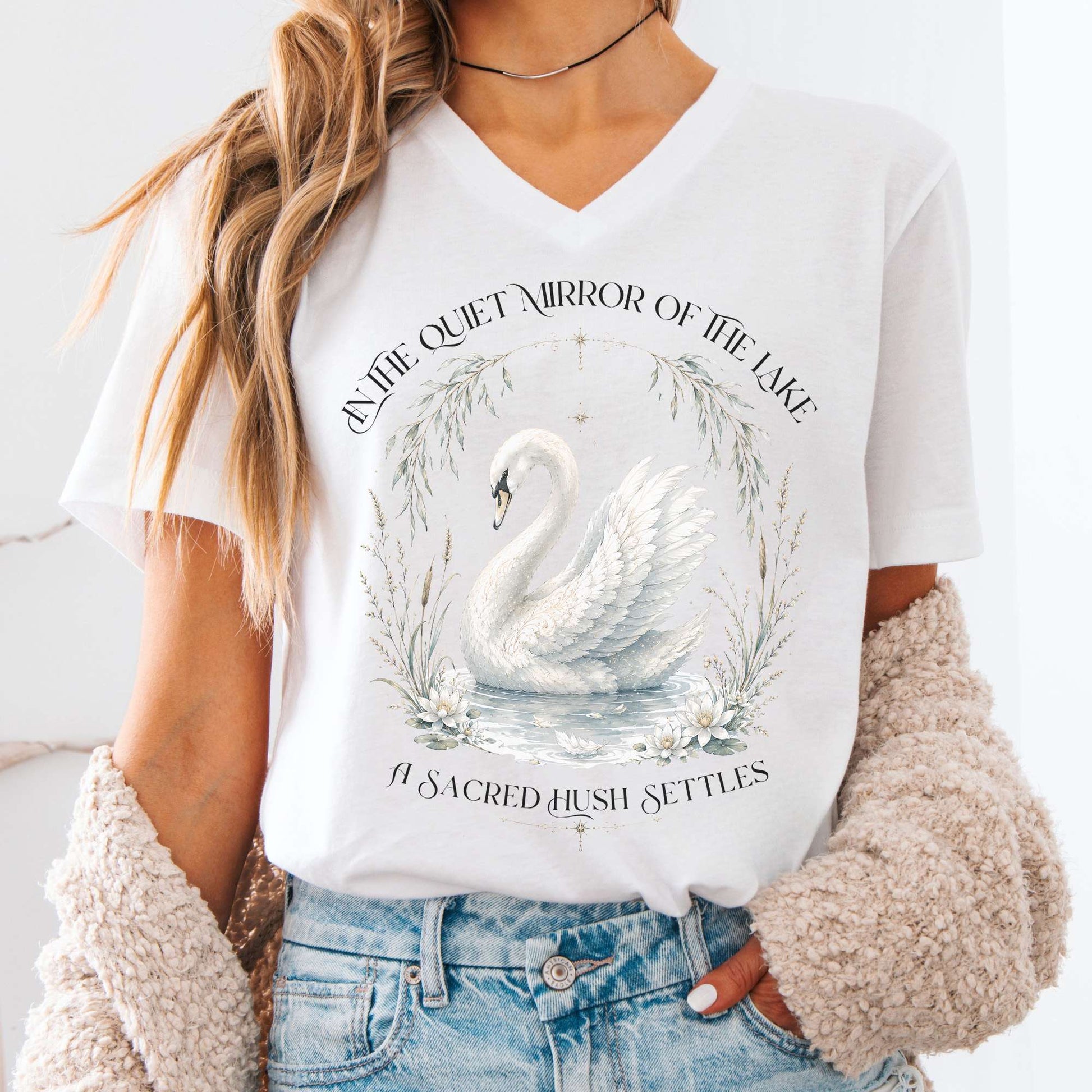 V-neck White / S Design 315 V-Neck The Mystic Eden