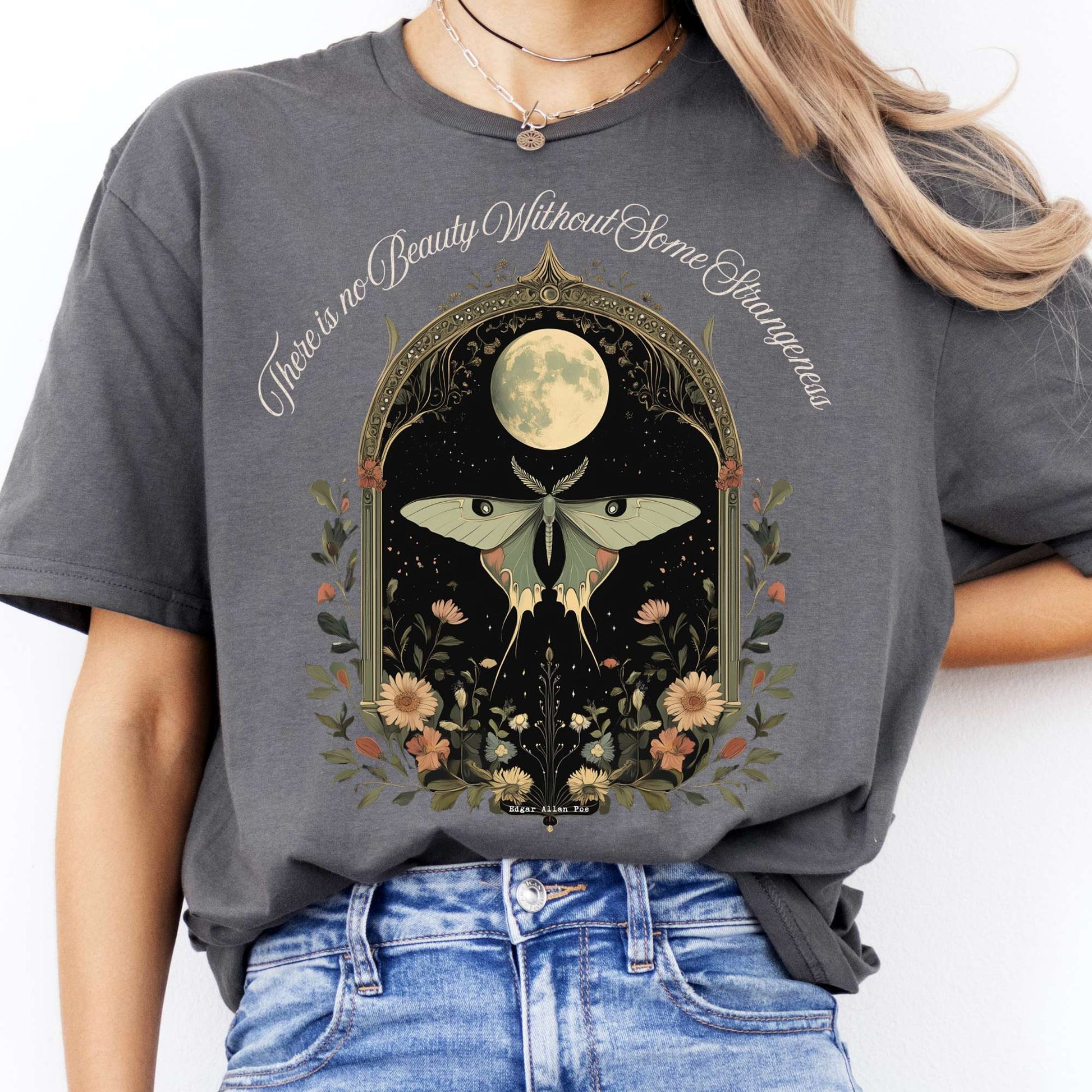 T-Shirts There is no Beauty Without Some Strangeness Poe T-Shirt The Mystic Eden