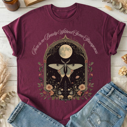 T-Shirts Maroon / S There is no Beauty Without Some Strangeness Poe T-Shirt The Mystic Eden