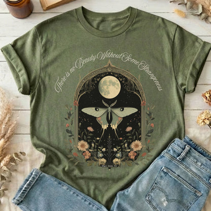 T-Shirts Military Green / S There is no Beauty Without Some Strangeness Poe T-Shirt The Mystic Eden