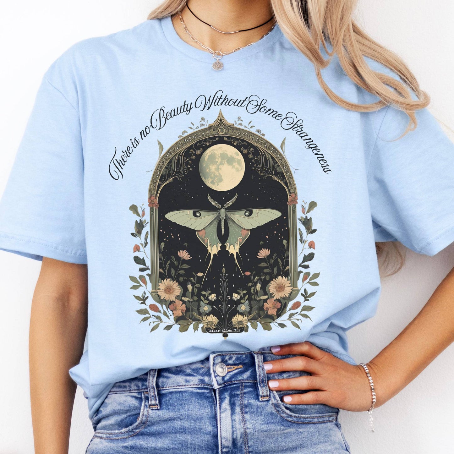 T-Shirts There is no Beauty Without Some Strangeness Poe T-Shirt The Mystic Eden