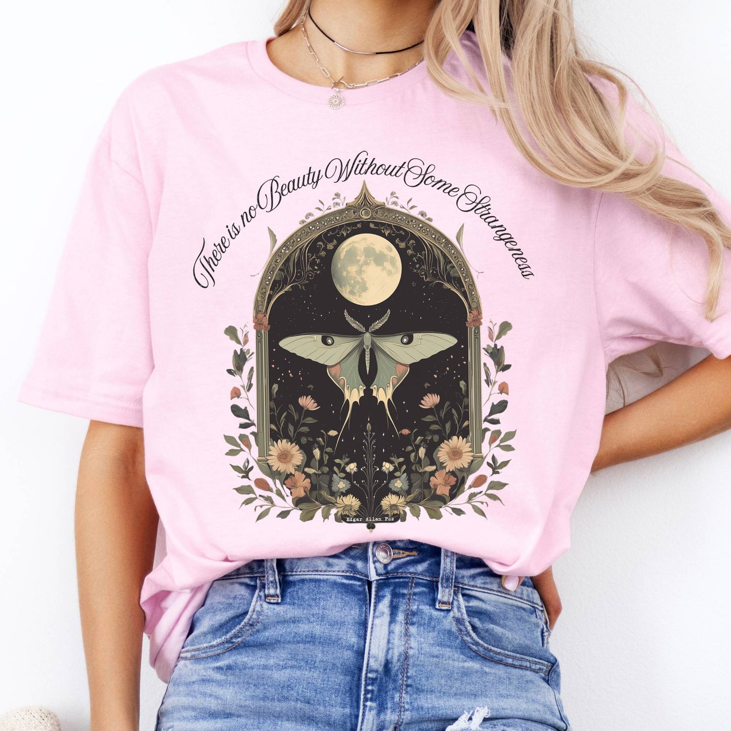 T-Shirts There is no Beauty Without Some Strangeness Poe T-Shirt The Mystic Eden