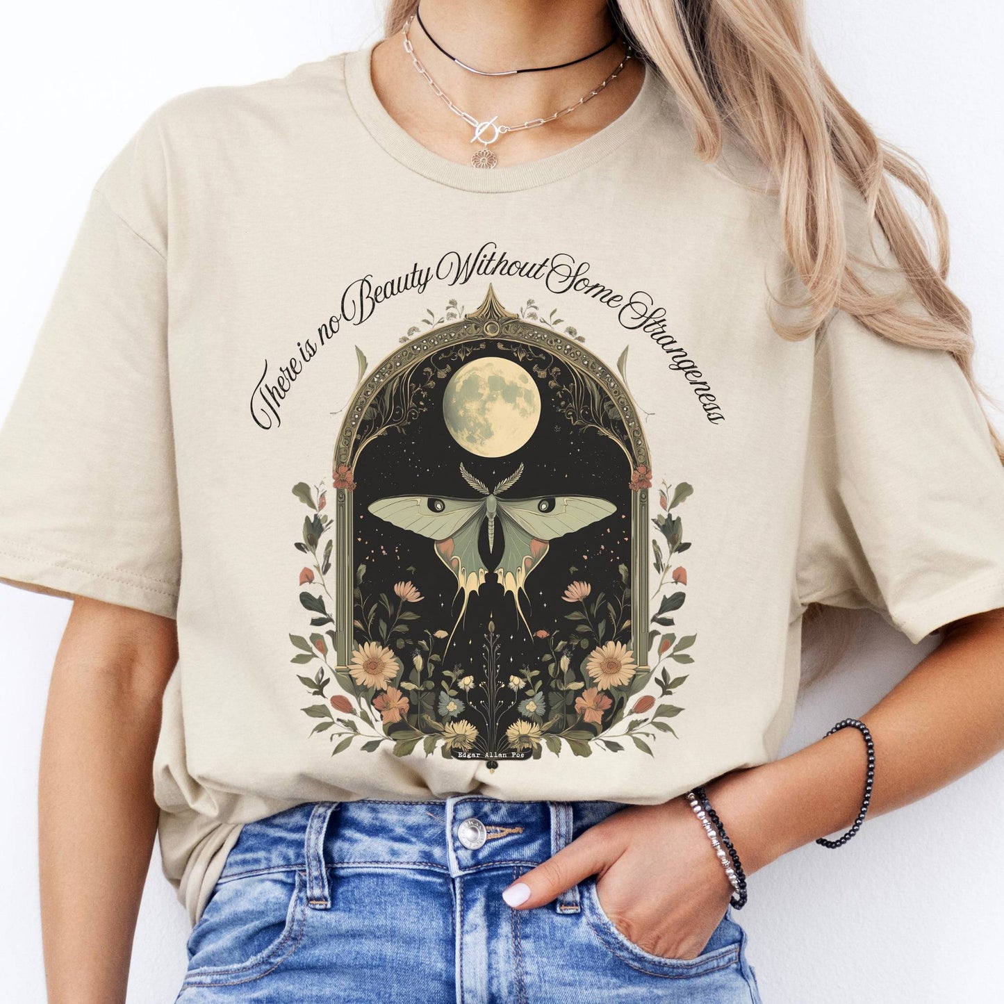 T-Shirts There is no Beauty Without Some Strangeness Poe T-Shirt The Mystic Eden