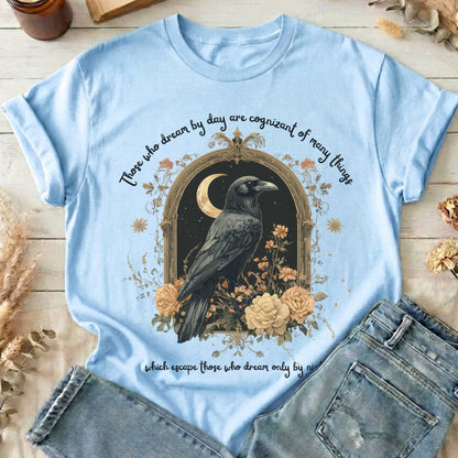 T-Shirts Light Blue / S Those Who Dream By Day Poe T-Shirt The Mystic Eden