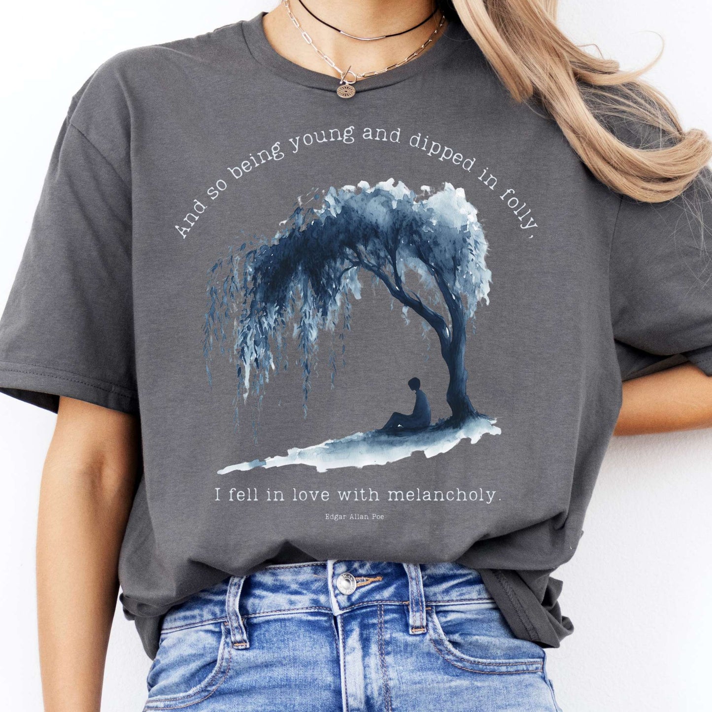 T-Shirt And So Being Young Edgar Allan Poe T-Shirt The Mystic Eden