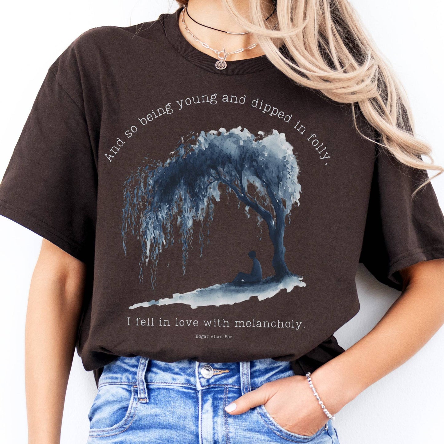 T-Shirt And So Being Young Edgar Allan Poe T-Shirt The Mystic Eden