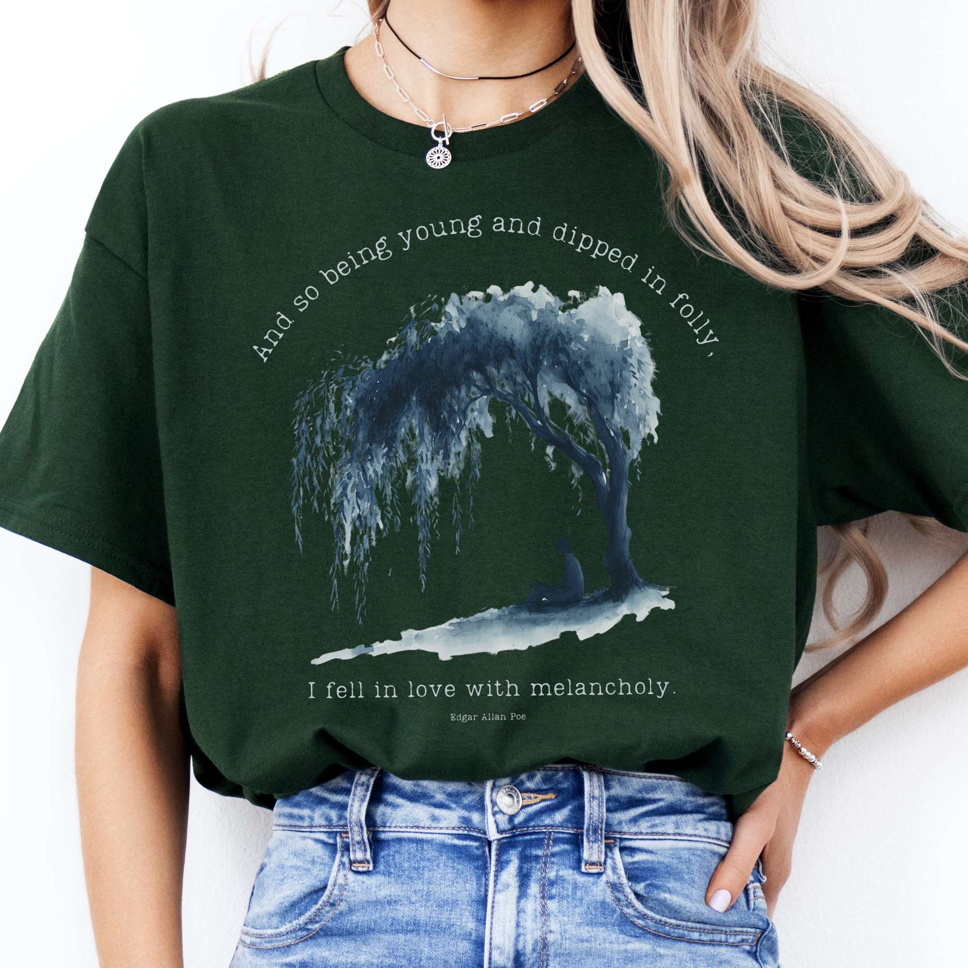 T-Shirt And So Being Young Edgar Allan Poe T-Shirt The Mystic Eden