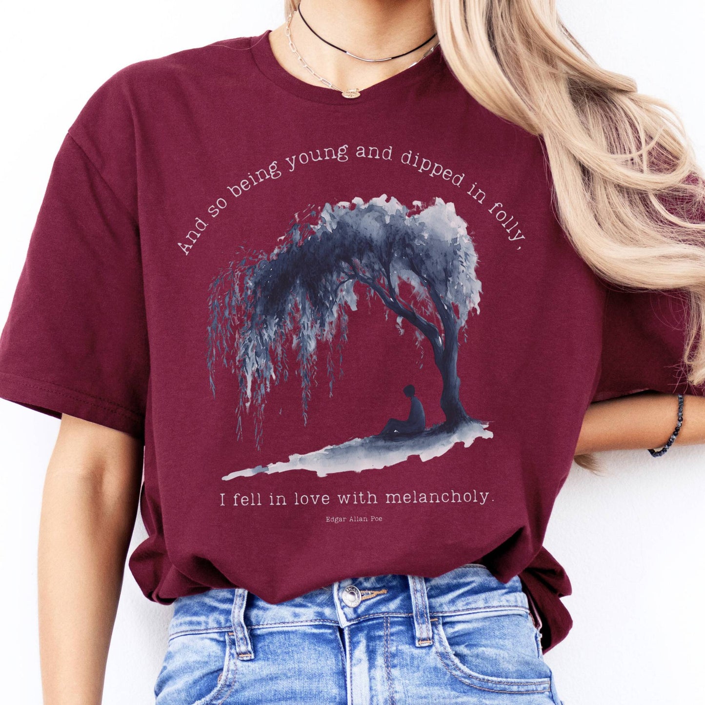T-Shirt And So Being Young Edgar Allan Poe T-Shirt The Mystic Eden
