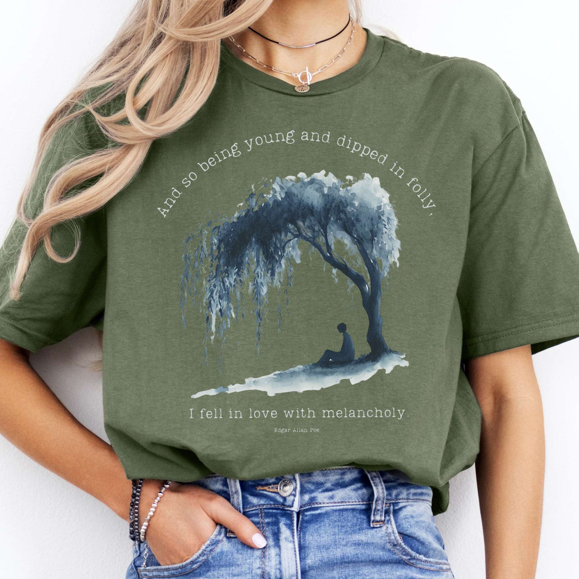 T-Shirt And So Being Young Edgar Allan Poe T-Shirt The Mystic Eden