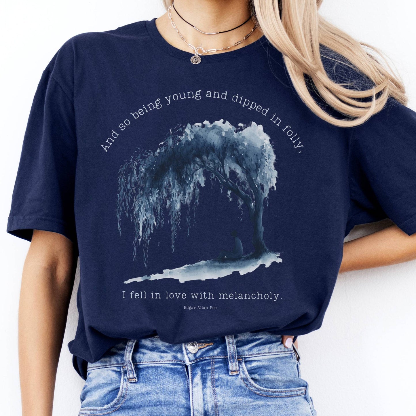 T-Shirt And So Being Young Edgar Allan Poe T-Shirt The Mystic Eden
