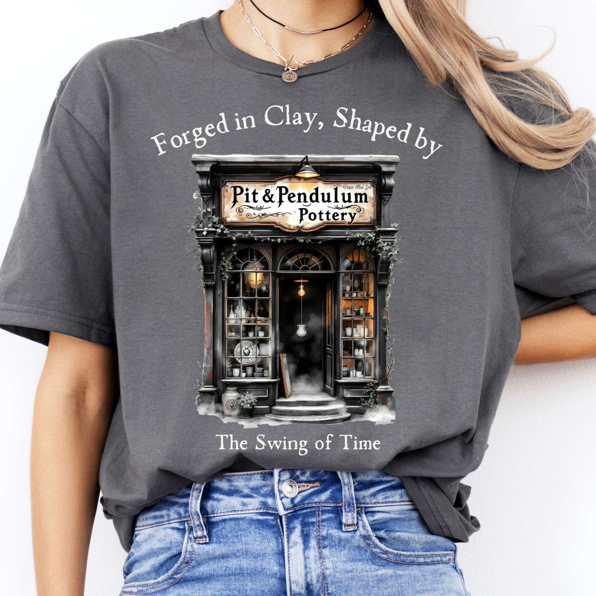 T-Shirt Pit & Pendulum Pottery Poe T-Shirt The Mystic Eden