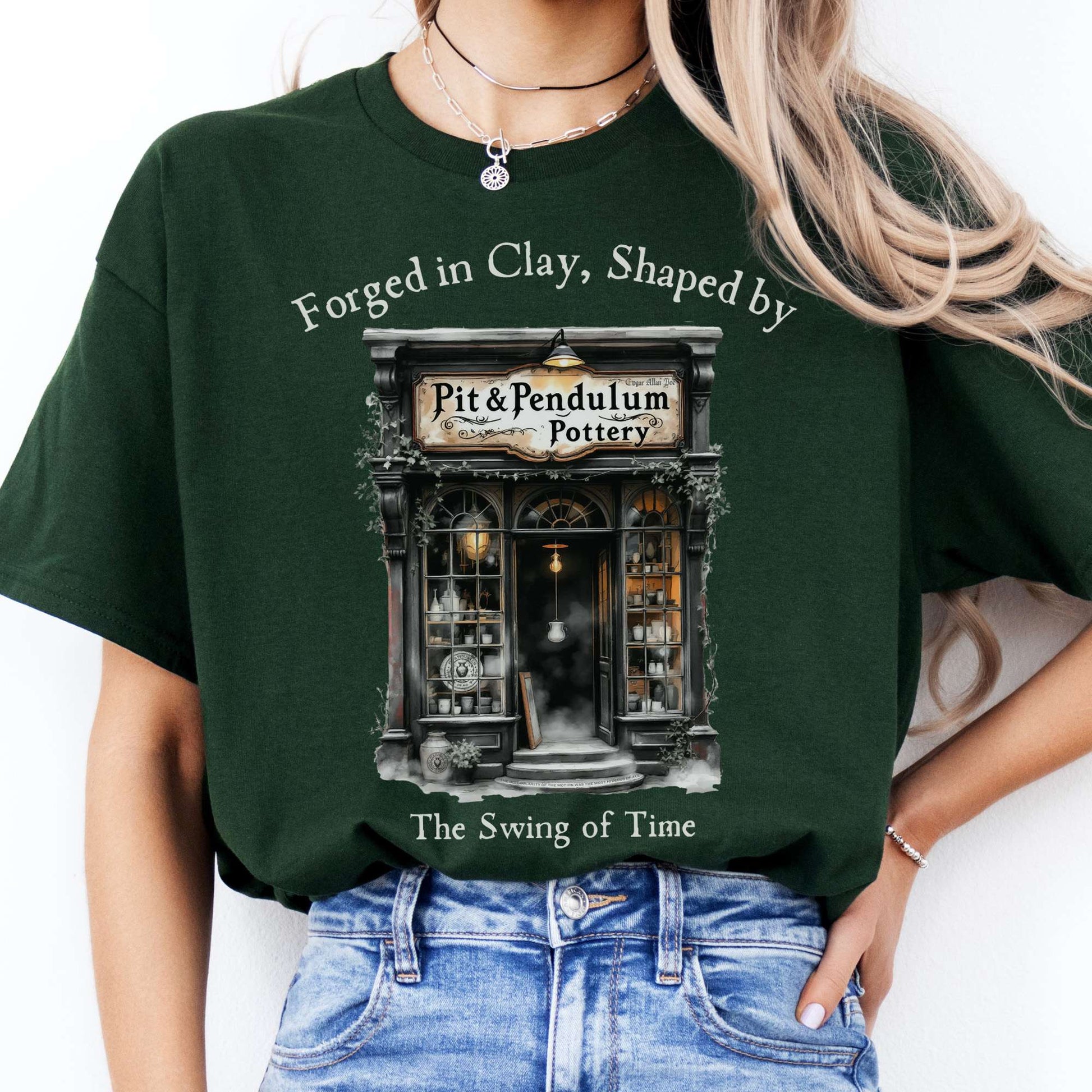 T-Shirt Pit & Pendulum Pottery Poe T-Shirt The Mystic Eden