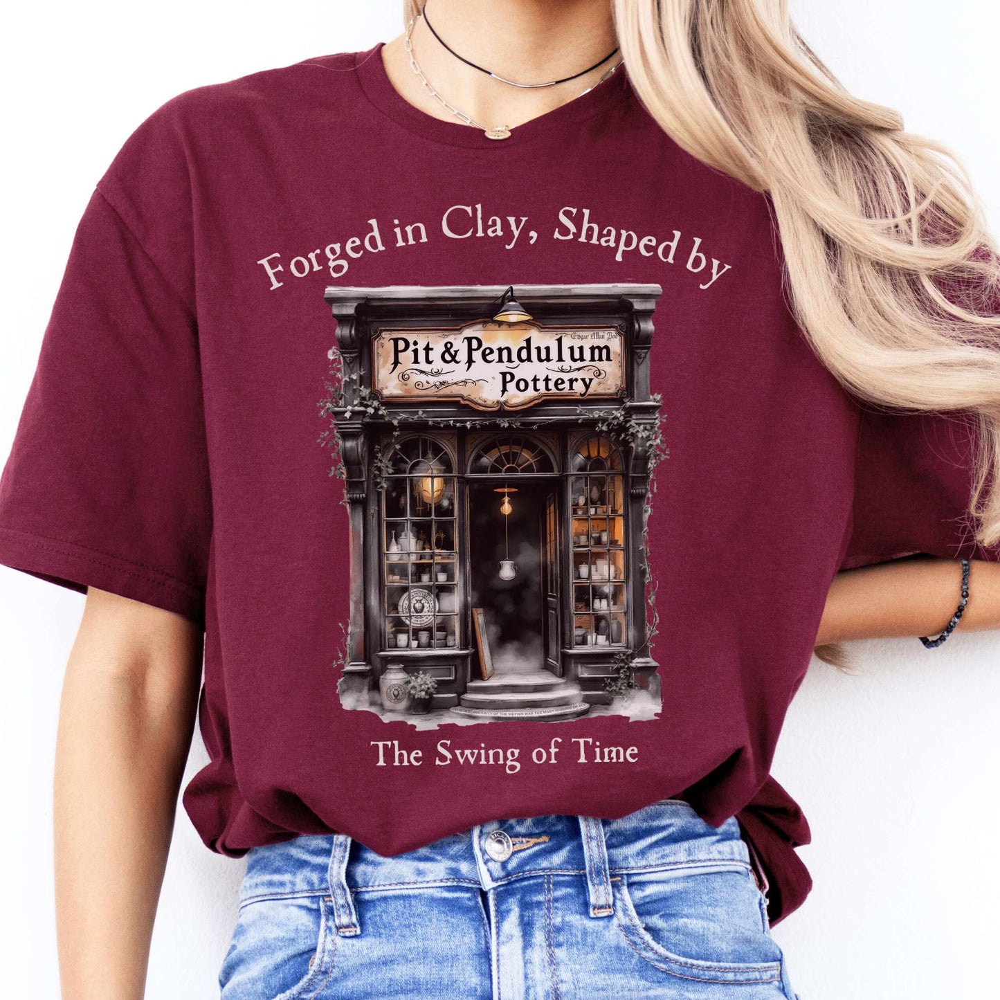 T-Shirt Pit & Pendulum Pottery Poe T-Shirt The Mystic Eden