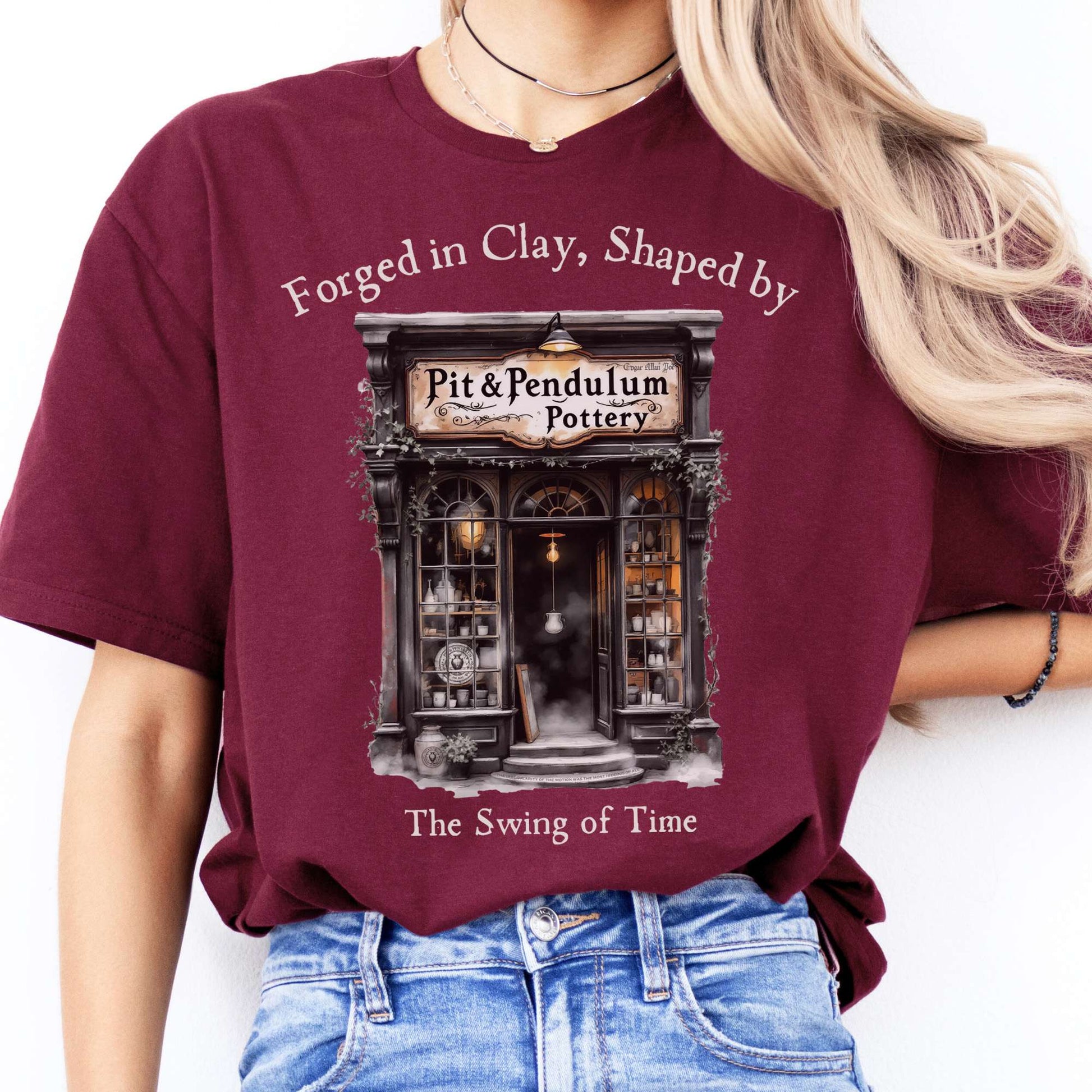 T-Shirt Pit & Pendulum Pottery Poe T-Shirt The Mystic Eden