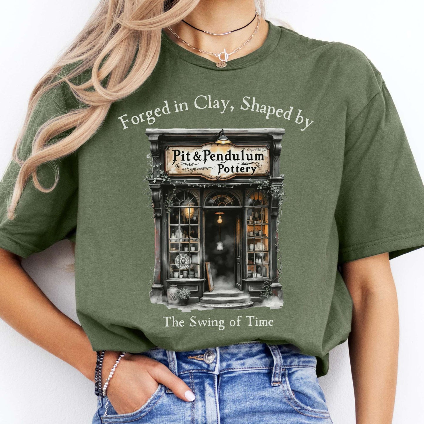 T-Shirt Pit & Pendulum Pottery Poe T-Shirt The Mystic Eden