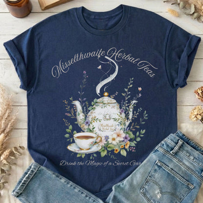 T-Shirt Navy / S Misselthwaite Herbal Teas The Secret Garden T-Shirt The Mystic Eden