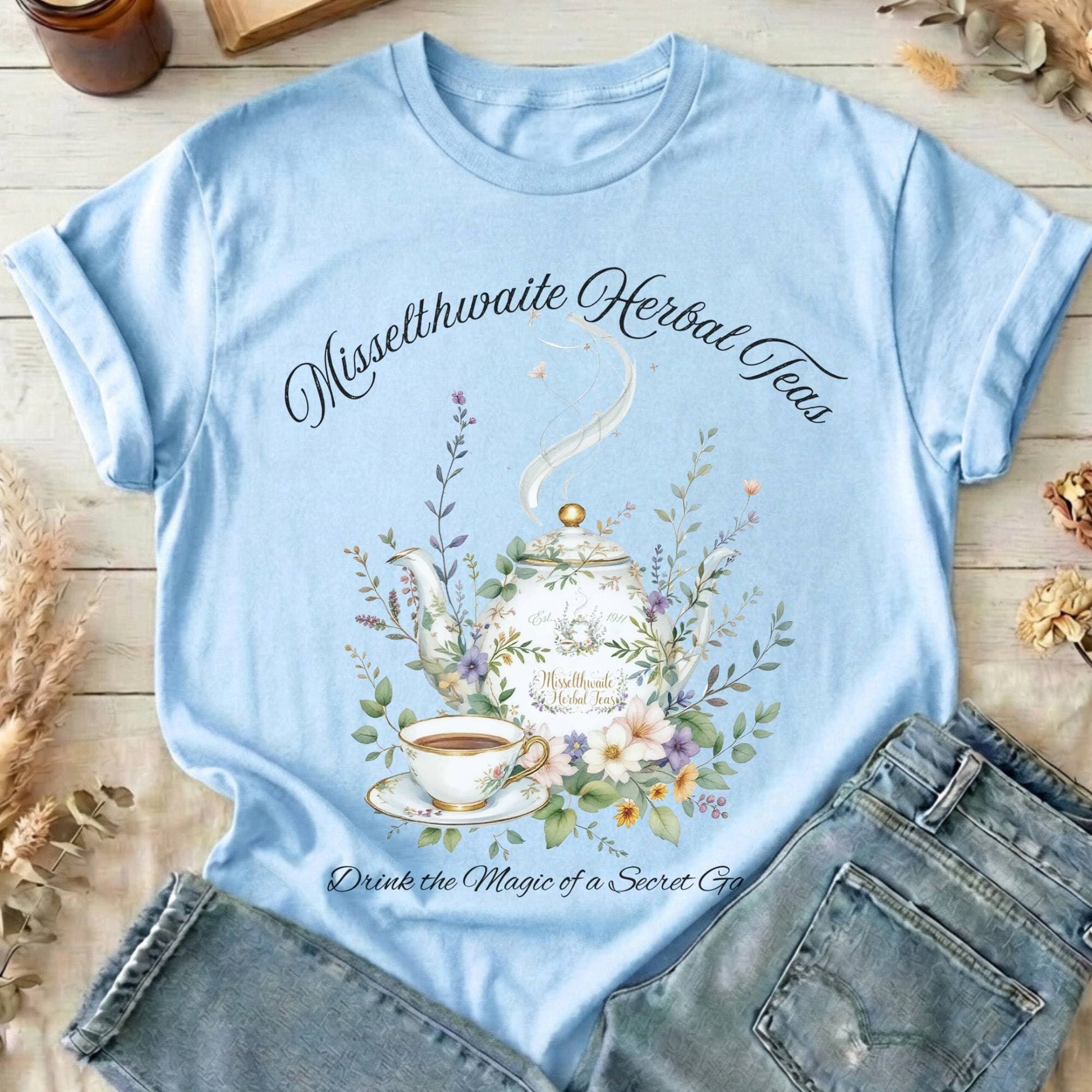 T-Shirt Light Blue / S Misselthwaite Herbal Teas The Secret Garden T-Shirt The Mystic Eden