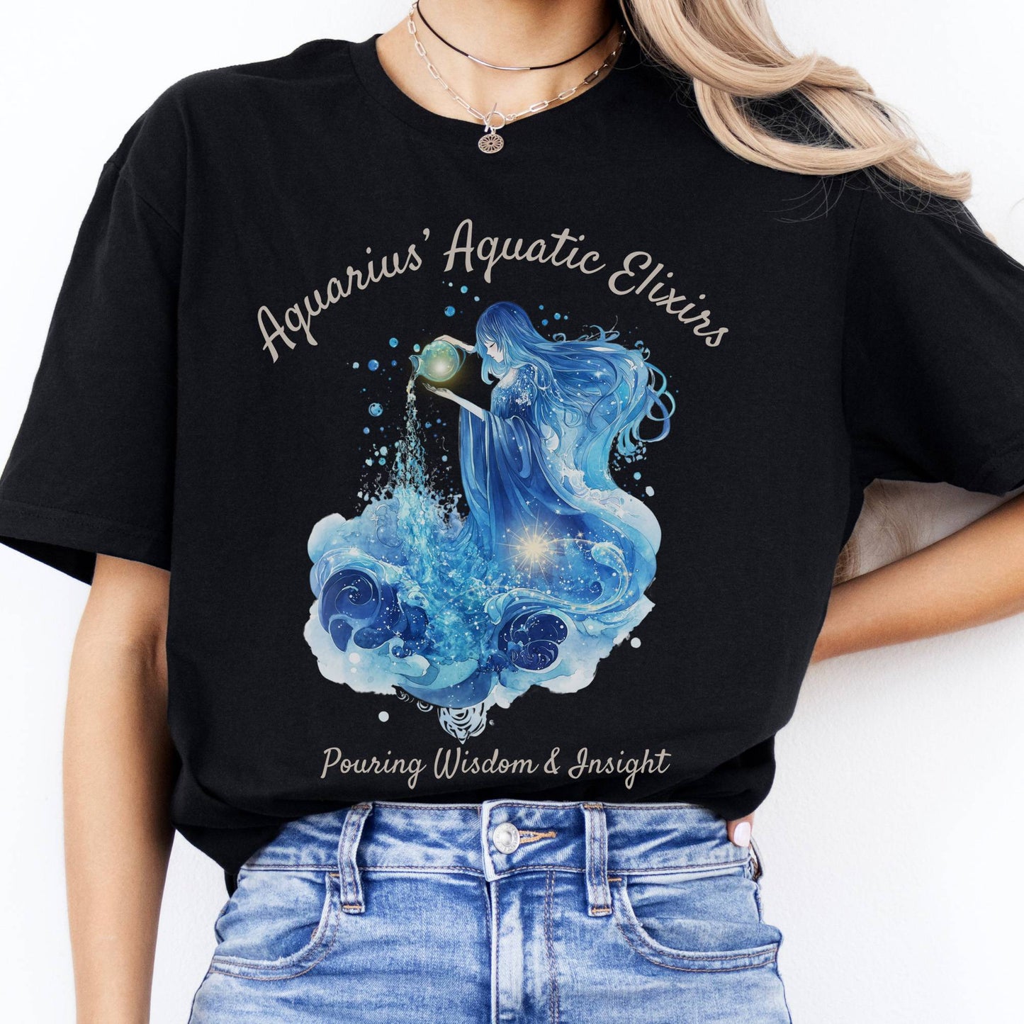 T-Shirt Aquarius Aquatic Elixirs Zodiac T-Shirt The Mystic Eden