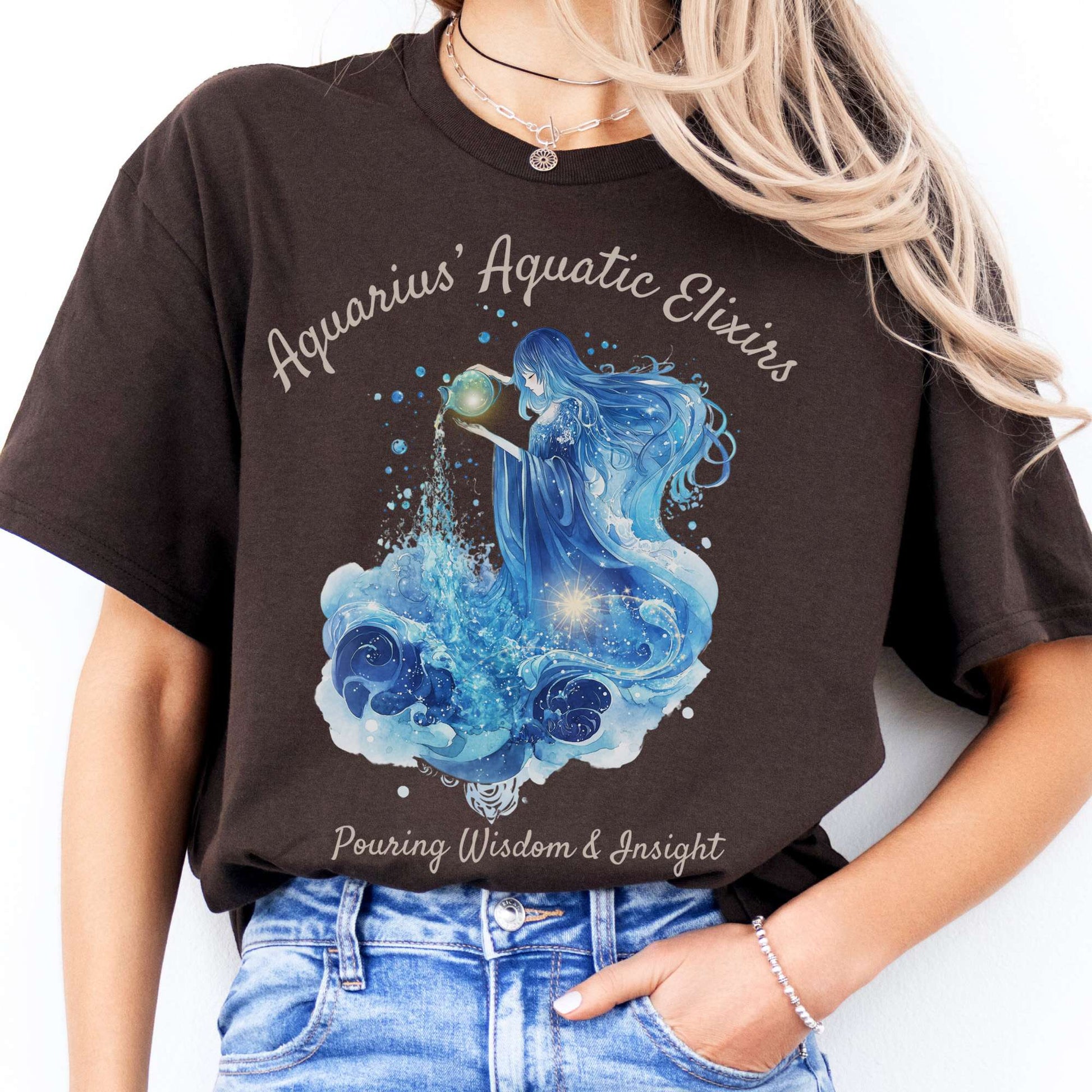 T-Shirt Aquarius Aquatic Elixirs Zodiac T-Shirt The Mystic Eden
