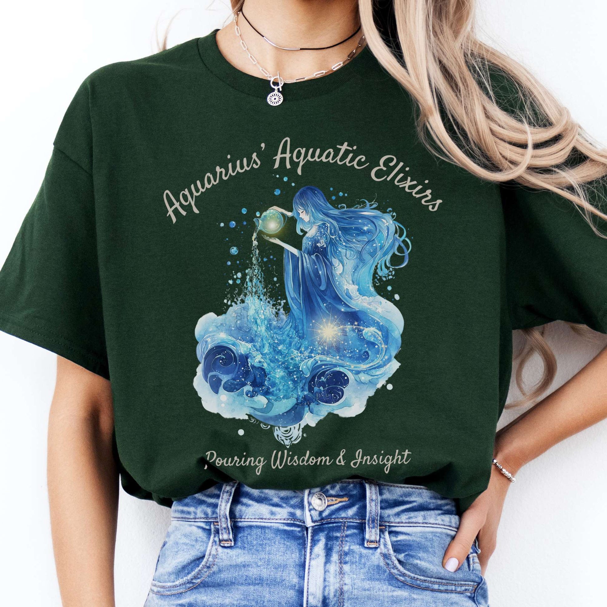 T-Shirt Aquarius Aquatic Elixirs Zodiac T-Shirt The Mystic Eden