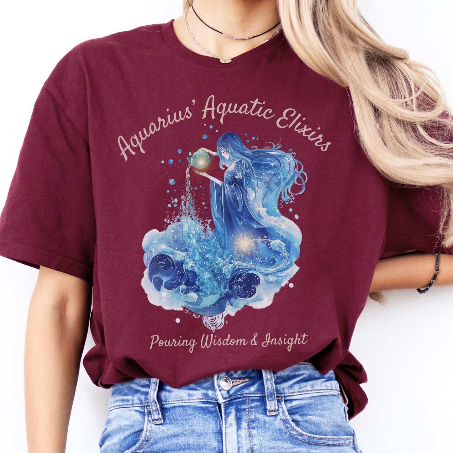 T-Shirt Aquarius Aquatic Elixirs Zodiac T-Shirt The Mystic Eden