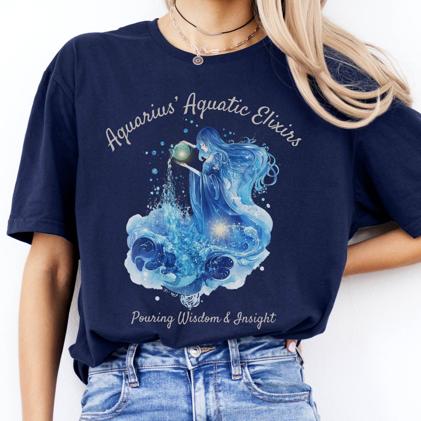 T-Shirt Aquarius Aquatic Elixirs Zodiac T-Shirt The Mystic Eden
