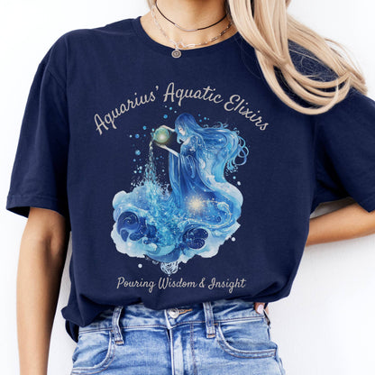 T-Shirt Aquarius Aquatic Elixirs Zodiac T-Shirt The Mystic Eden