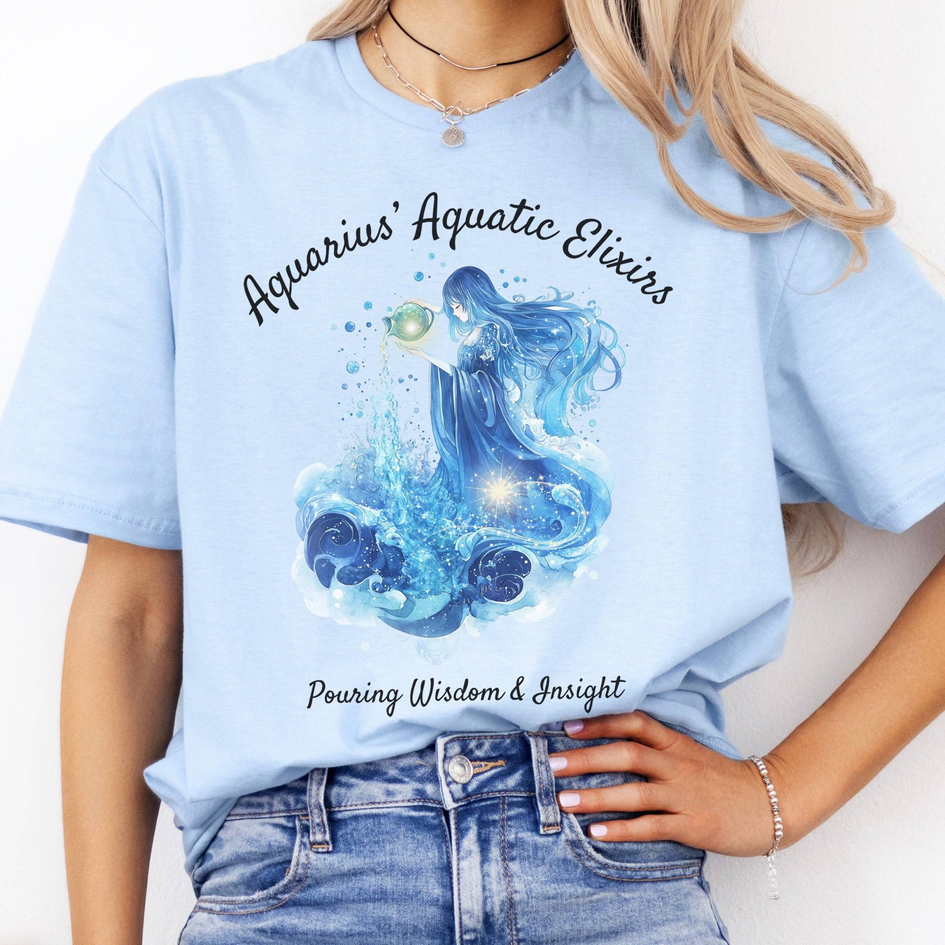 T-Shirt Aquarius Aquatic Elixirs Zodiac T-Shirt The Mystic Eden
