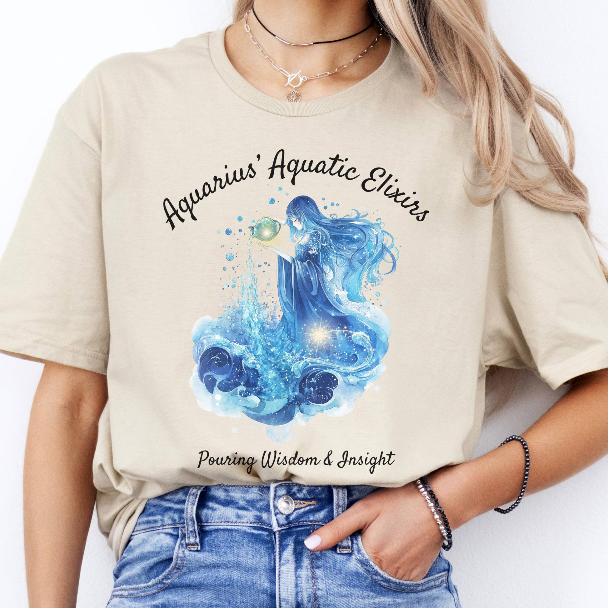T-Shirt Aquarius Aquatic Elixirs Zodiac T-Shirt The Mystic Eden