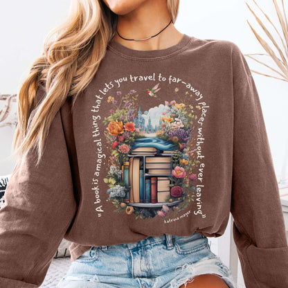 Long-sleeve Espresso / S A Book Is A Magical Thing Long Sleeve The Mystic Eden