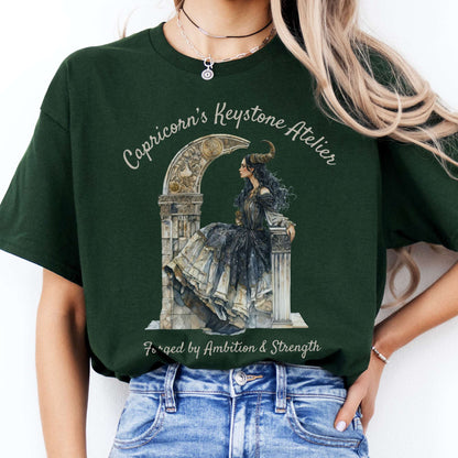 T-Shirts Capricorn's Keystone Ateliers Zodiac T-Shirt The Mystic Eden
