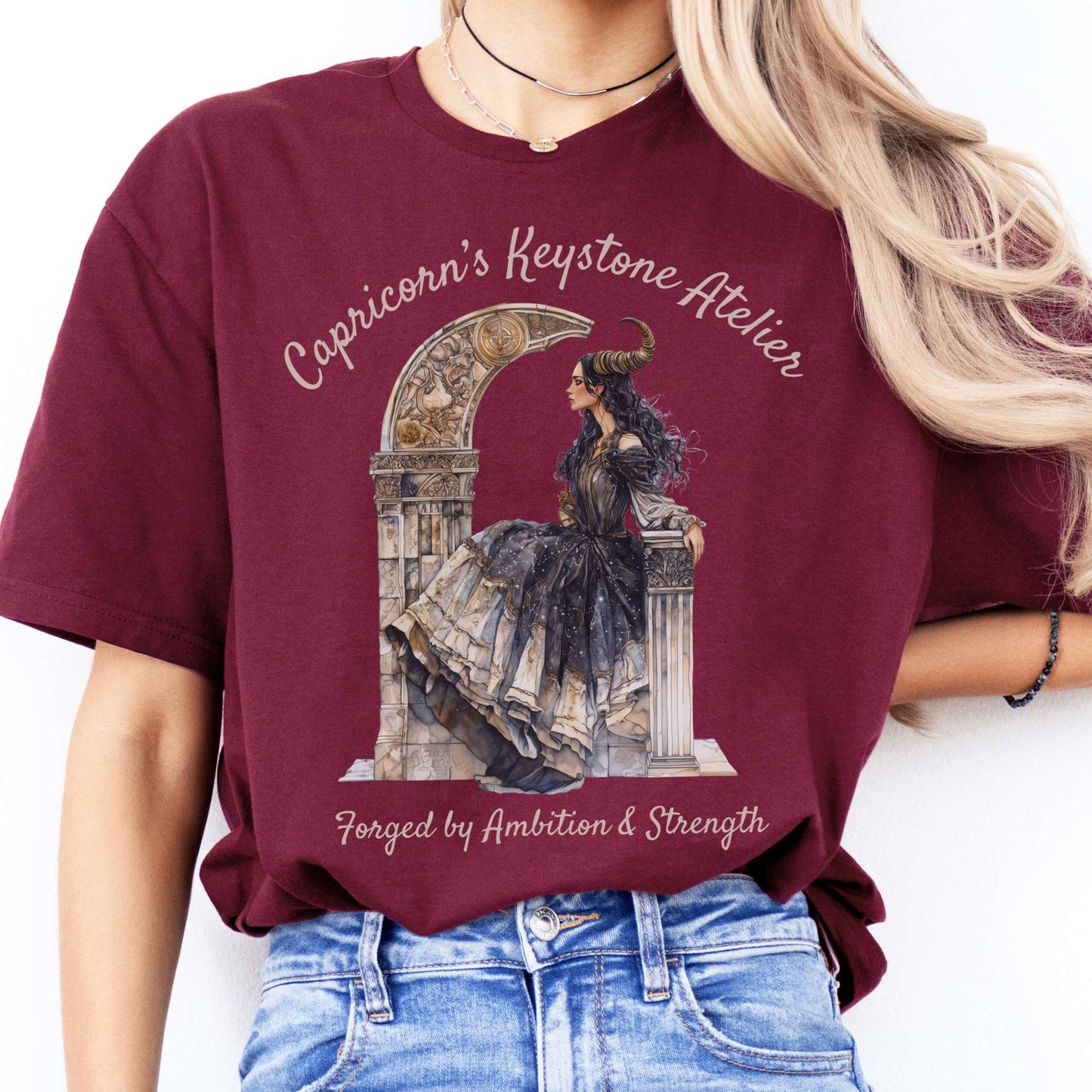 T-Shirts Capricorn's Keystone Ateliers Zodiac T-Shirt The Mystic Eden