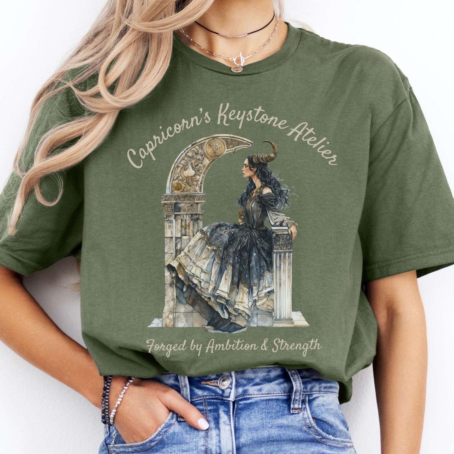 T-Shirts Capricorn's Keystone Ateliers Zodiac T-Shirt The Mystic Eden