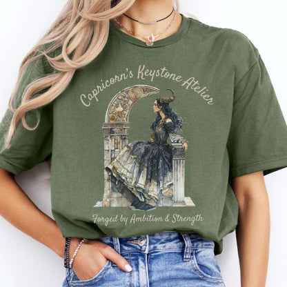 T-Shirts Capricorn's Keystone Ateliers Zodiac T-Shirt The Mystic Eden