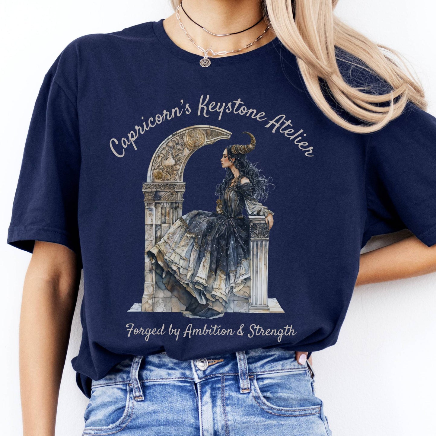 T-Shirts Capricorn's Keystone Ateliers Zodiac T-Shirt The Mystic Eden