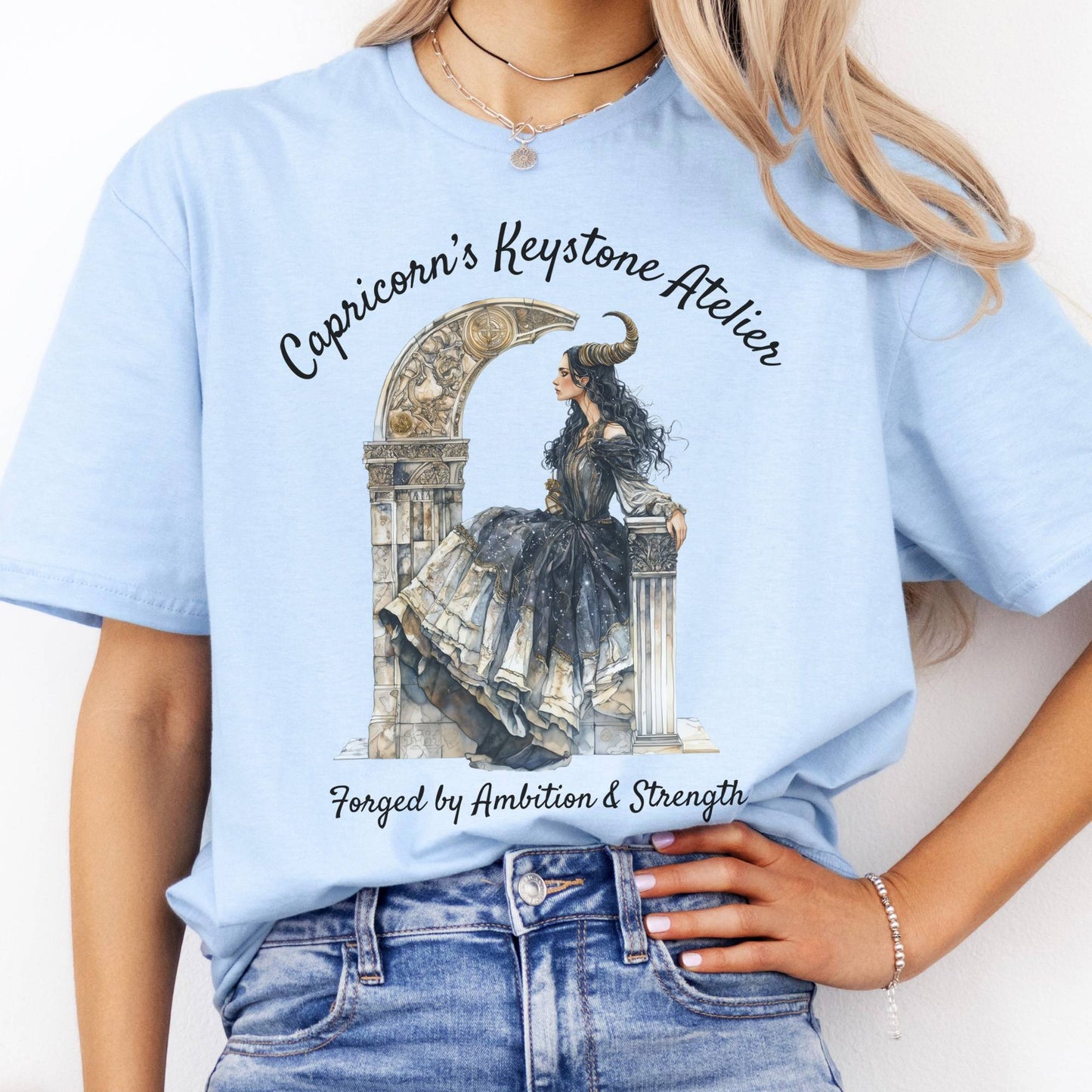 T-Shirts Capricorn's Keystone Ateliers Zodiac T-Shirt The Mystic Eden