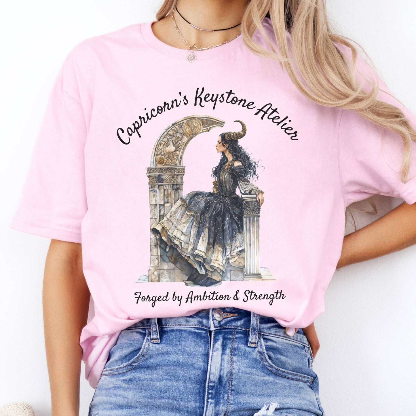 T-Shirts Capricorn's Keystone Ateliers Zodiac T-Shirt The Mystic Eden