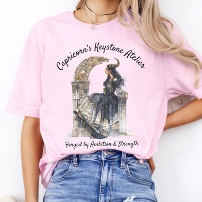 T-Shirts Capricorn's Keystone Ateliers Zodiac T-Shirt The Mystic Eden