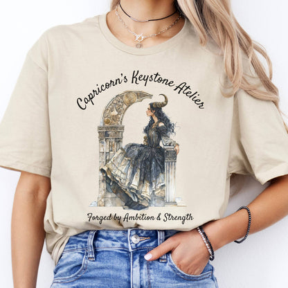 T-Shirts Capricorn's Keystone Ateliers Zodiac T-Shirt The Mystic Eden
