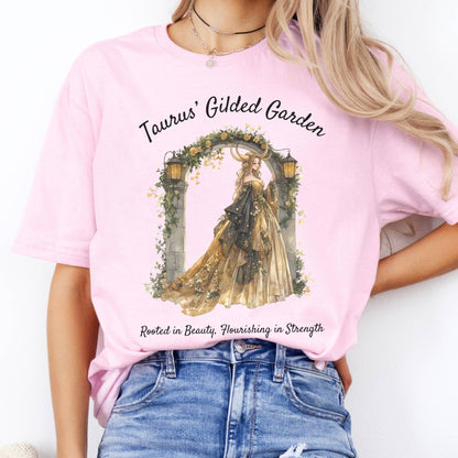 T-Shirts Taurus' Gilded Garden Zodiac T-Shirt The Mystic Eden